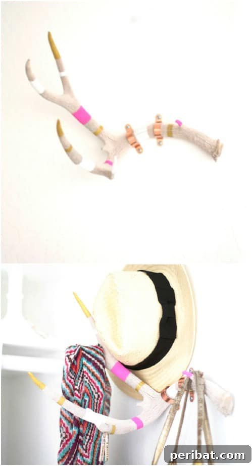 Elevate Your Entryway 25 DIY Coat Rack Projects 19 DIY Antler Coat Rack
