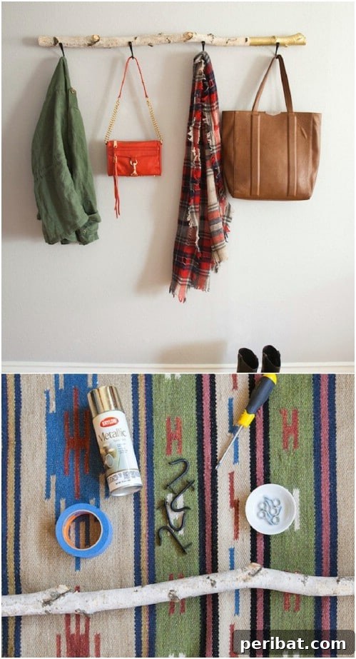 Elevate Your Entryway 25 DIY Coat Rack Projects 20 DIY Driftwood Wall Hanger