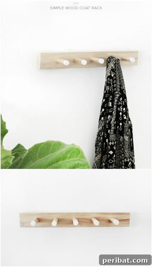 Elevate Your Entryway 25 DIY Coat Rack Projects 25 DIY Wooden Peg Coat Rack