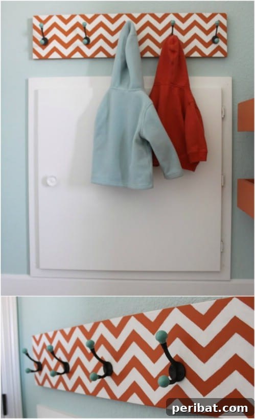Elevate Your Entryway 25 DIY Coat Rack Projects 4 DIY Chevron Coat Rack from Scrap Wood