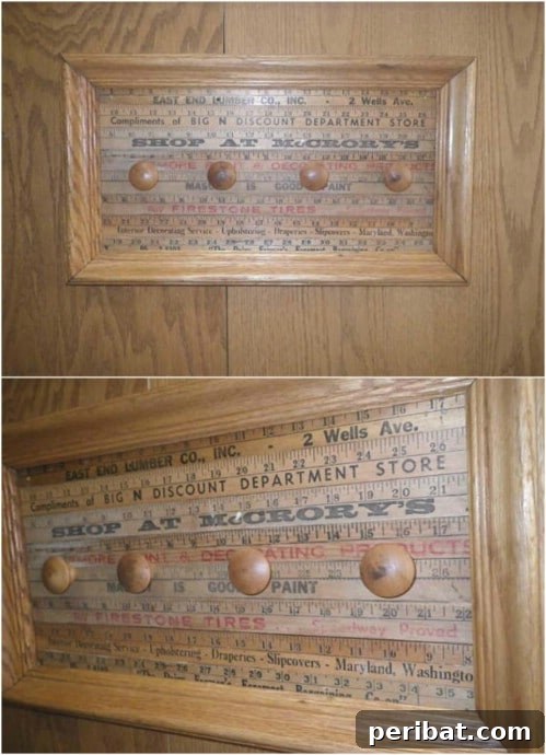 Elevate Your Entryway 25 DIY Coat Rack Projects 10 Vintage Yardstick Coat Rack