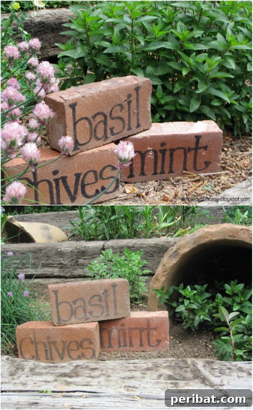 Elevate Your Garden: 25 DIY Markers for Beauty and Organization 3 Simple DIY Brick Markers