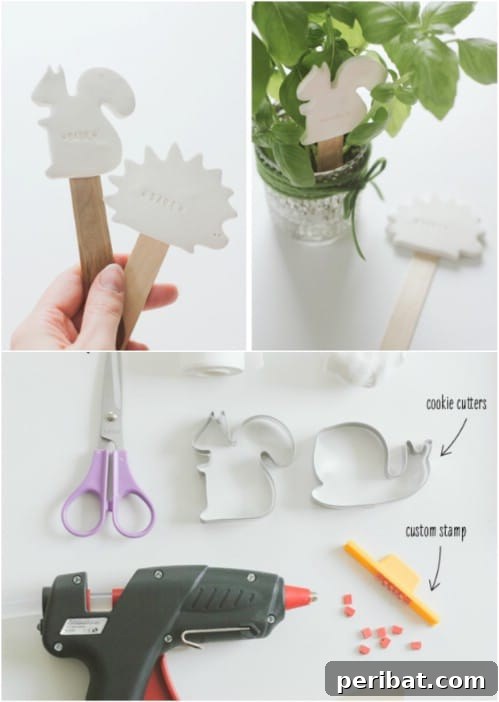 Elevate Your Garden: 25 DIY Markers for Beauty and Organization 9 DIY Stamped Clay Markers