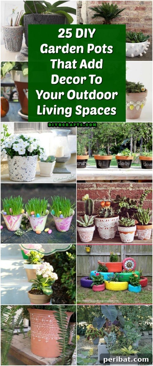 Dış Mekanlara Estetik Katan 25 Kendin Yap Saksı Fikri 2 25 DIY Garden Pots That Add Decor To Your Outdoor Living Spaces