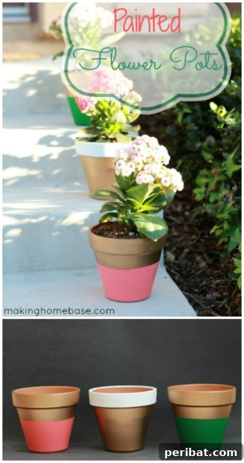Dış Mekanlara Estetik Katan 25 Kendin Yap Saksı Fikri 14 Easy Hand Painted Flower Pots: Simple Designs for Garden Decor