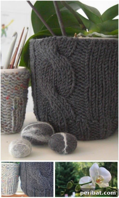 Dış Mekanlara Estetik Katan 25 Kendin Yap Saksı Fikri 17 DIY Crocheted Pot Covers: Unique and Decorative Planter Sleeves