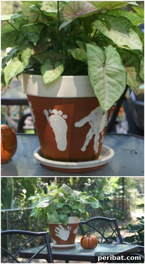 Dış Mekanlara Estetik Katan 25 Kendin Yap Saksı Fikri 23 Adorable Handprint Flower Pots: Personalized Gifts and Garden Decor