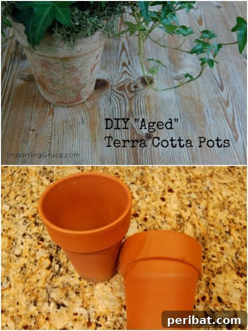 Dış Mekanlara Estetik Katan 25 Kendin Yap Saksı Fikri 4 Pottery Barn Inspired Aged Terra Cotta Pots: DIY for Rustic Garden Decor
