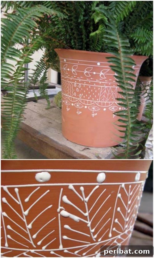 Dış Mekanlara Estetik Katan 25 Kendin Yap Saksı Fikri 5 DIY Puffy Painted Planters: Anthropologie-Inspired Decor