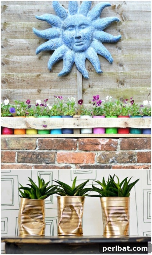Dış Mekanlara Estetik Katan 25 Kendin Yap Saksı Fikri 10 Recycled Tin Can Planters: Upcycled Containers for Your Garden