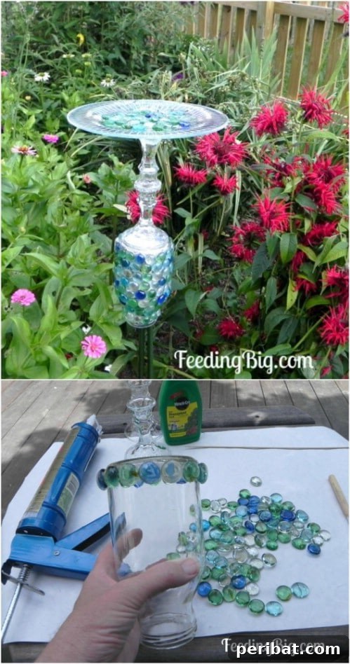 Upcycled Glass Dish Butterfly Feeder