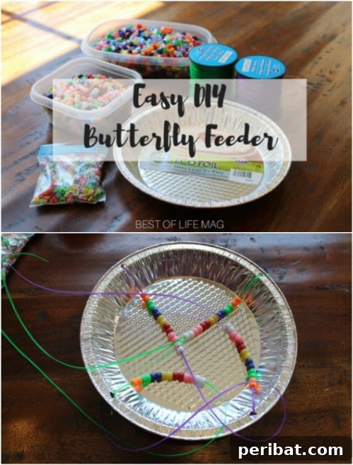 Repurposed Pie Tin Butterfly Feeder