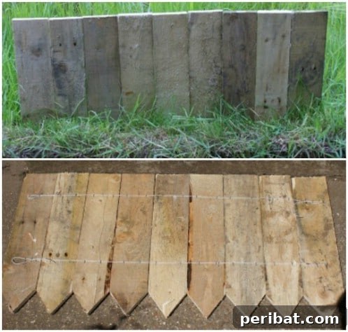 DIY Upcycled Pallet Garden Edging