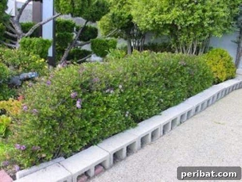 Easy DIY Cinder Block Garden Edging