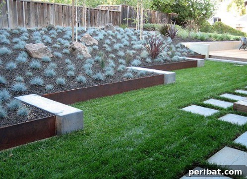 Mixed Material Garden Edging