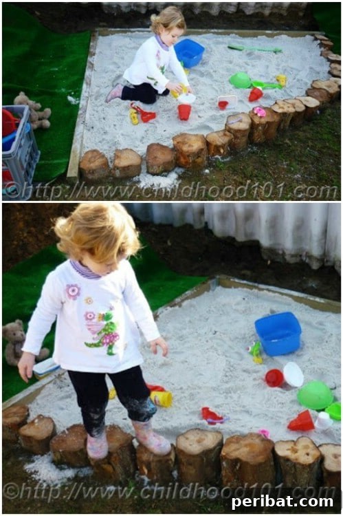 Wooden Log Garden Edging DIY