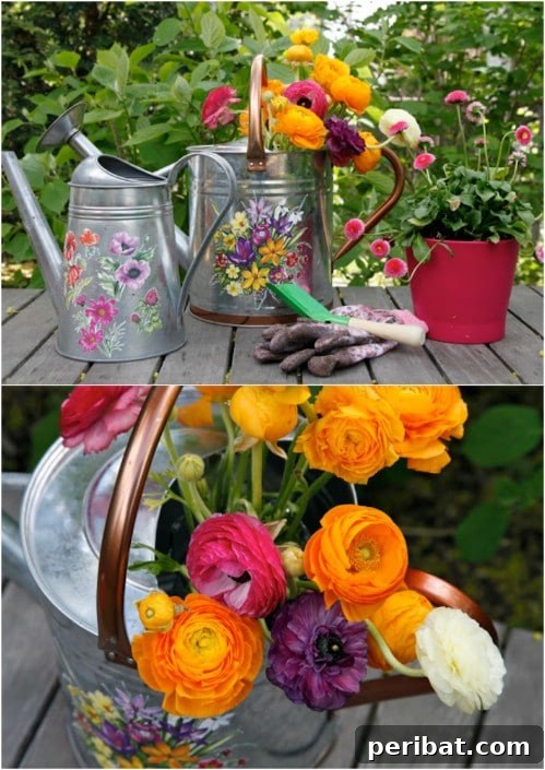 20 Creative Homemade Gifts for Garden Enthusiasts 4 DIY Decorative Watering Cans
