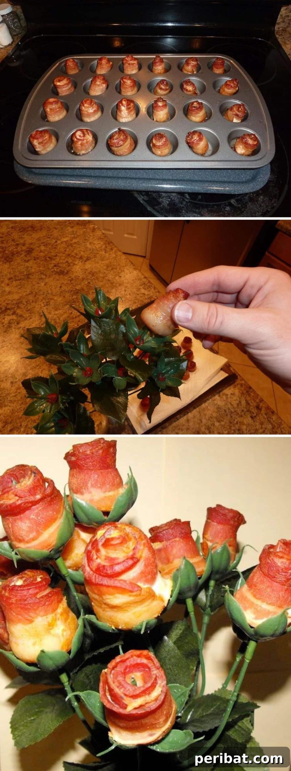 25 DIY Valentine's Gifts Crafted with Love for Him 11 Yummy DIY Bacon Roses