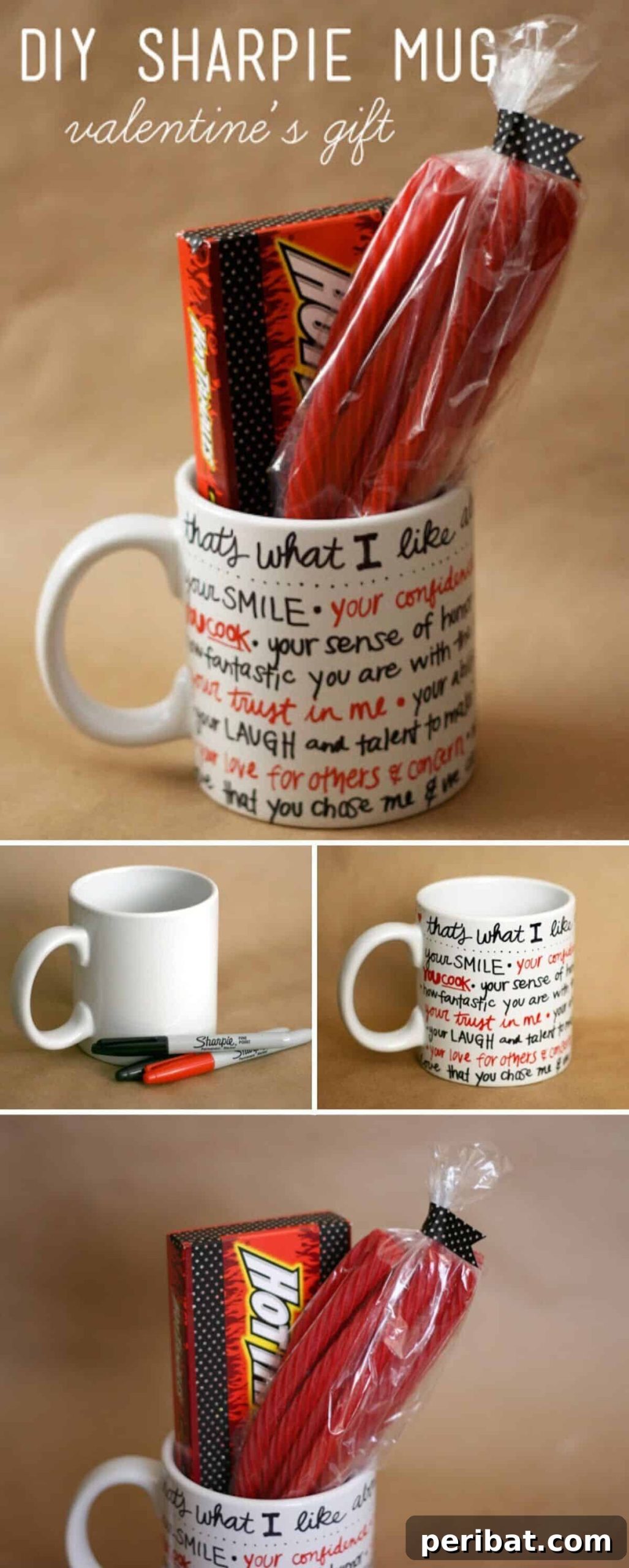 25 DIY Valentine's Gifts Crafted with Love for Him 14 DIY Sharpie Mug Gift