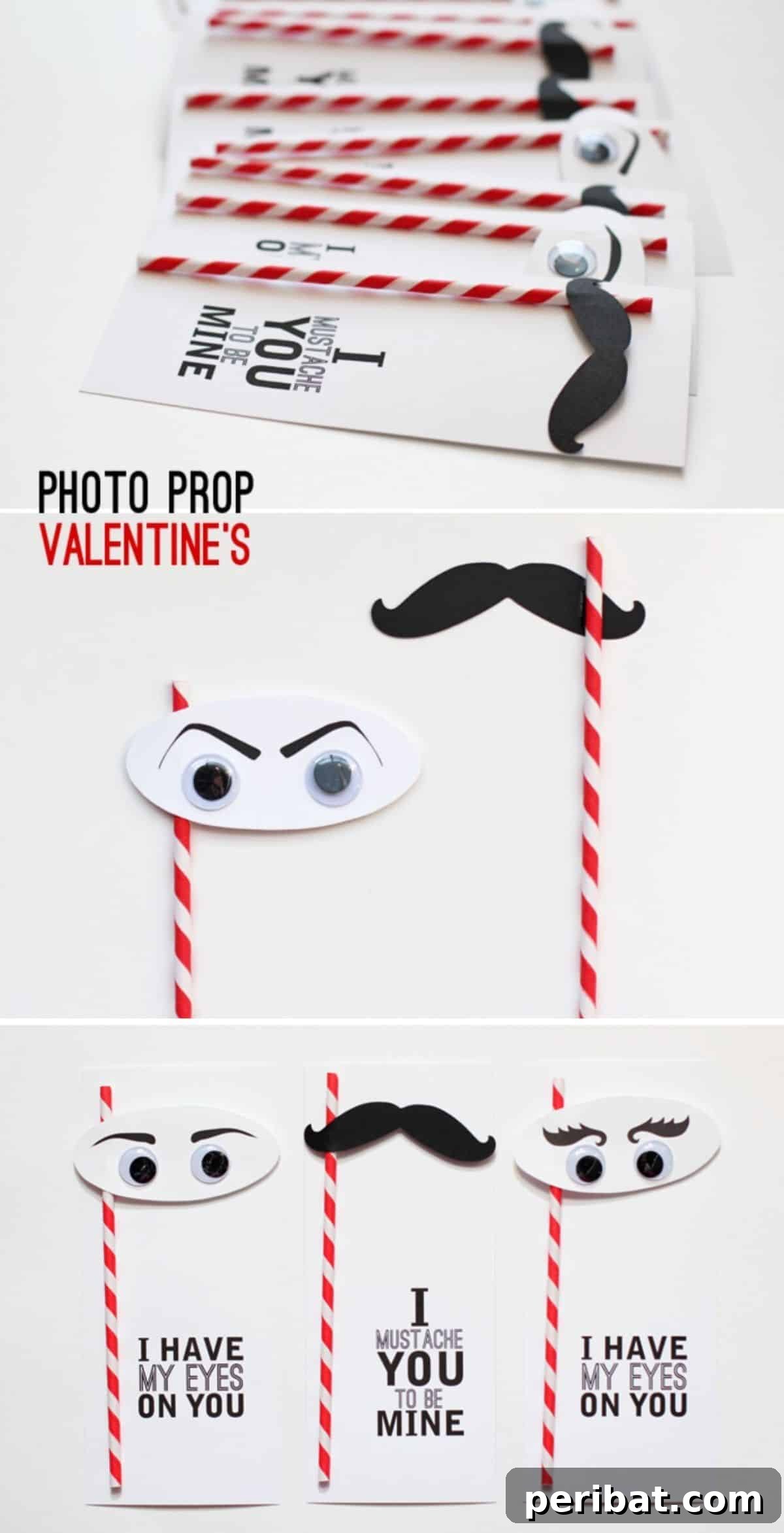 25 DIY Valentine's Gifts Crafted with Love for Him 17 Moustache Valentines