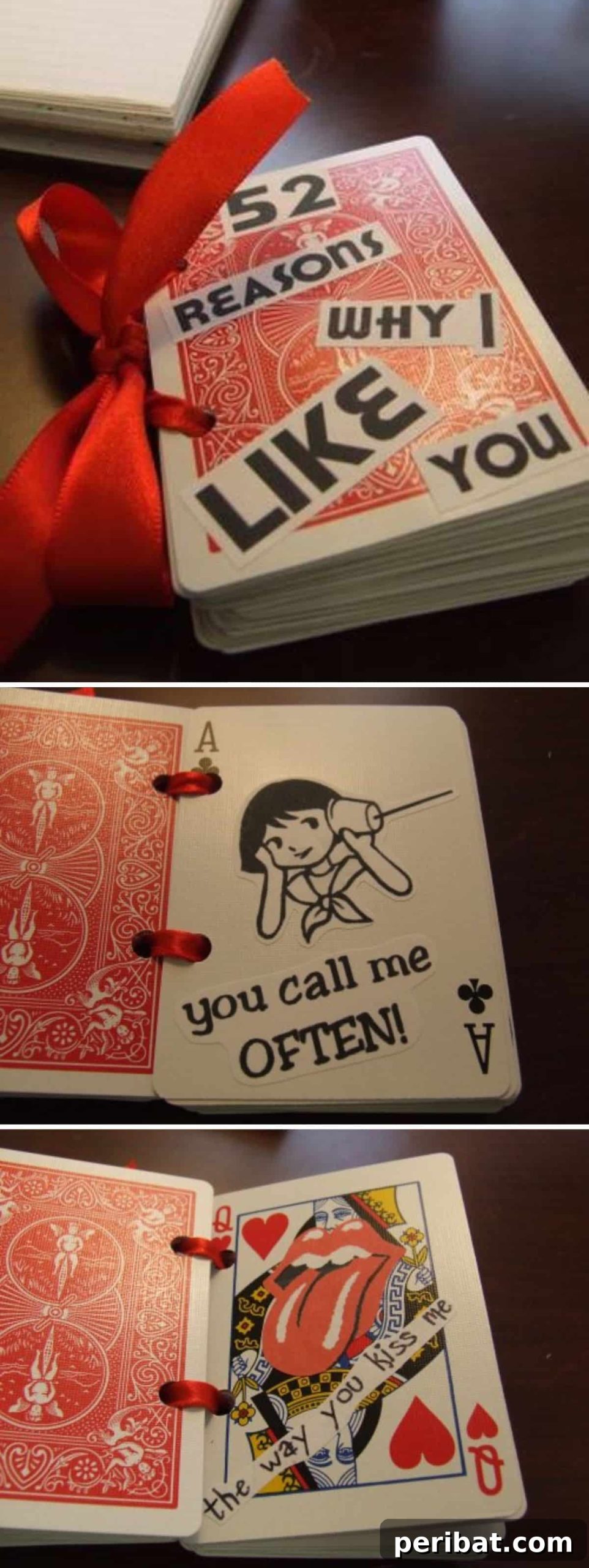 25 DIY Valentine's Gifts Crafted with Love for Him 4 52 Reasons Card Book
