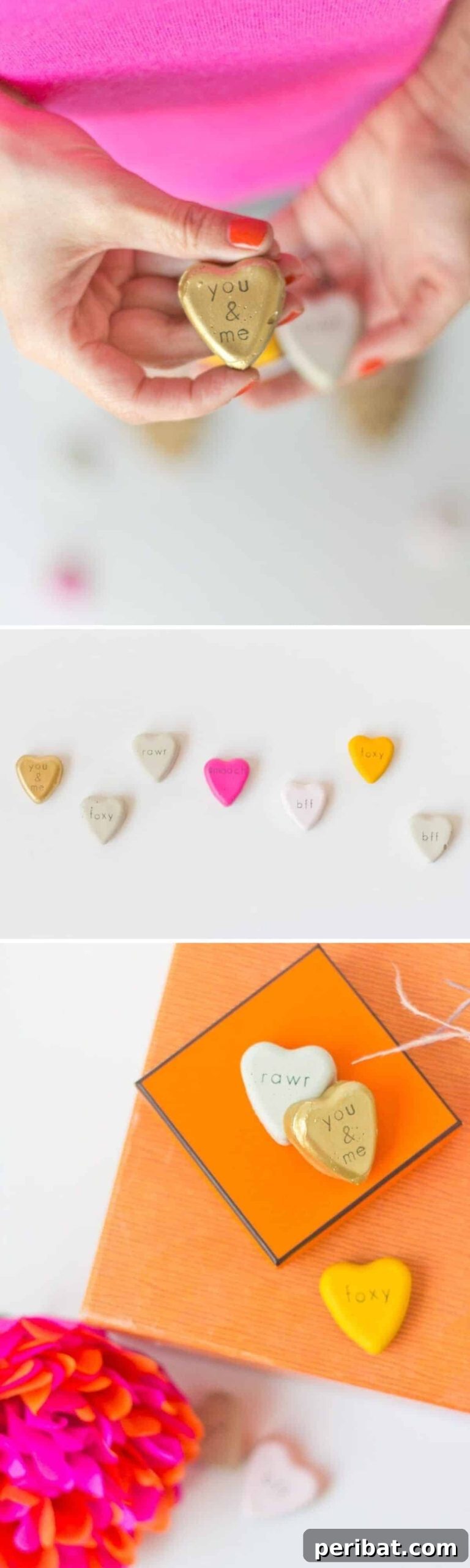 25 DIY Valentine's Gifts Crafted with Love for Him 9 DIY Cement Conversation Hearts