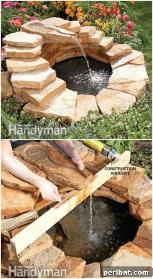 DIY Paver Pond With Fountain