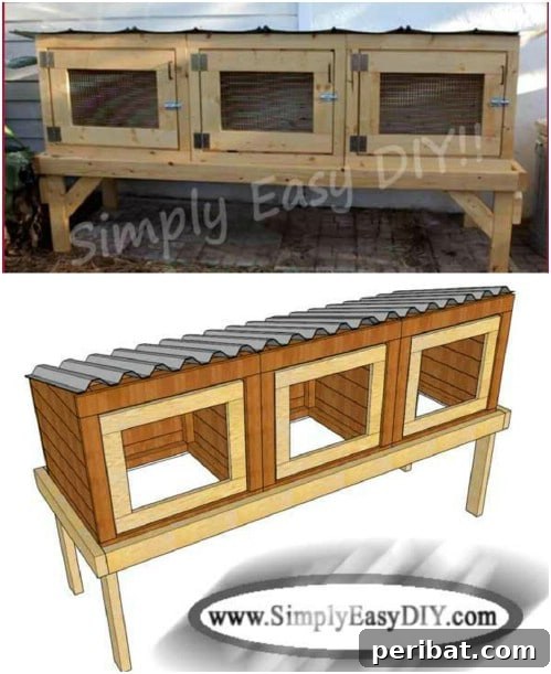 Effortless Bunny Keeping 10 Free DIY Rabbit Hutch Blueprints 8 DIY Multi Unit Rabbit Hutch