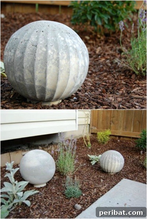 Easy DIY Concrete Garden Balls