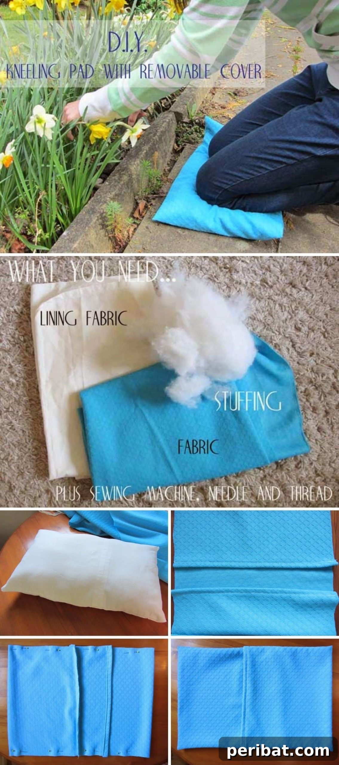 Garden Bliss Craft Your Own Comfort Kneeling Pads 11 DIY Garden Kneeler With Removable Cover