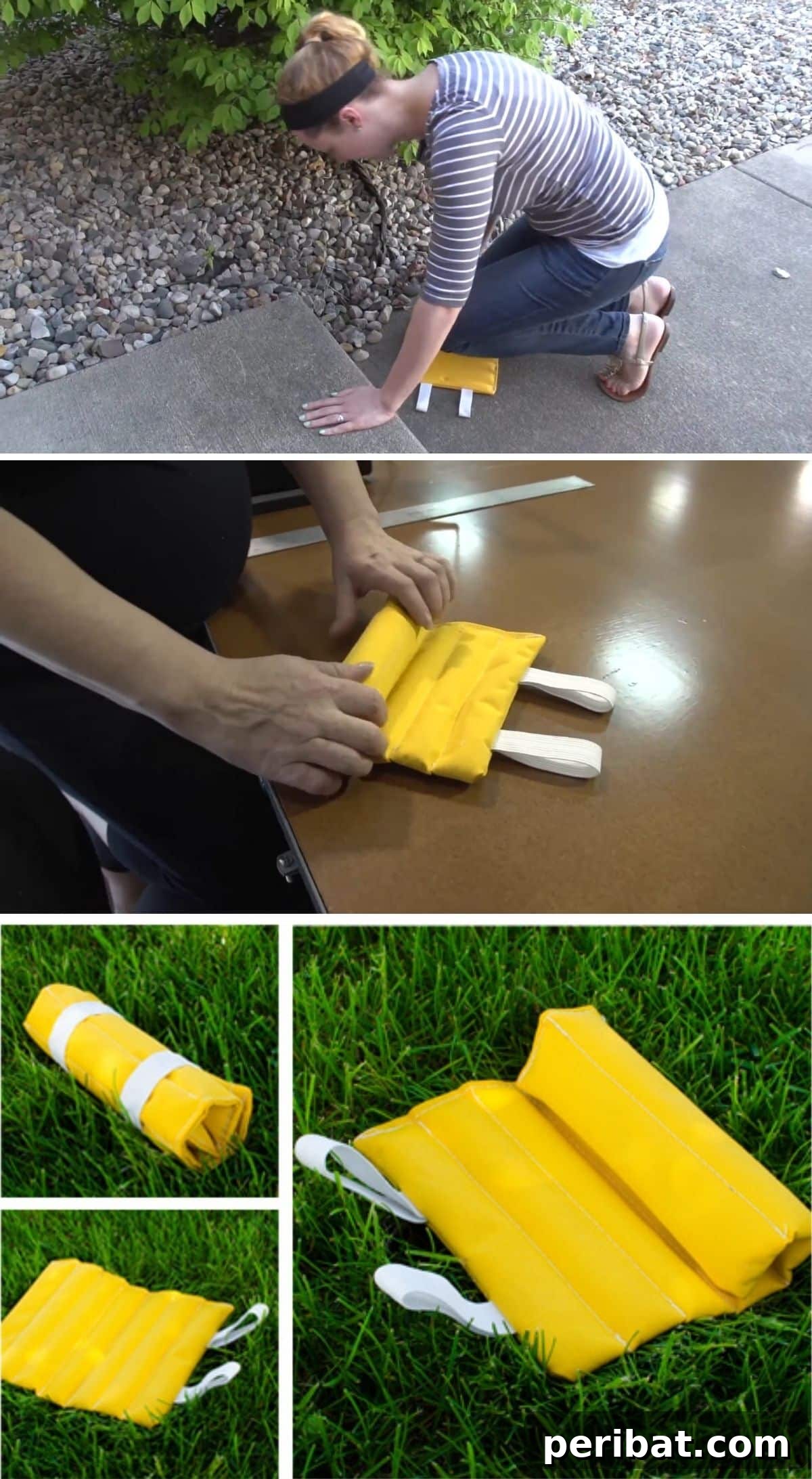 Garden Bliss Craft Your Own Comfort Kneeling Pads 8 Rice Filled Roll Up Garden Kneeler