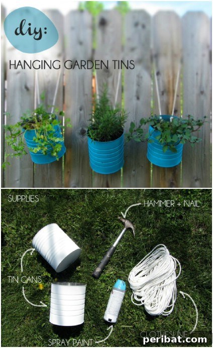 Upcycled Can Flower Tins
