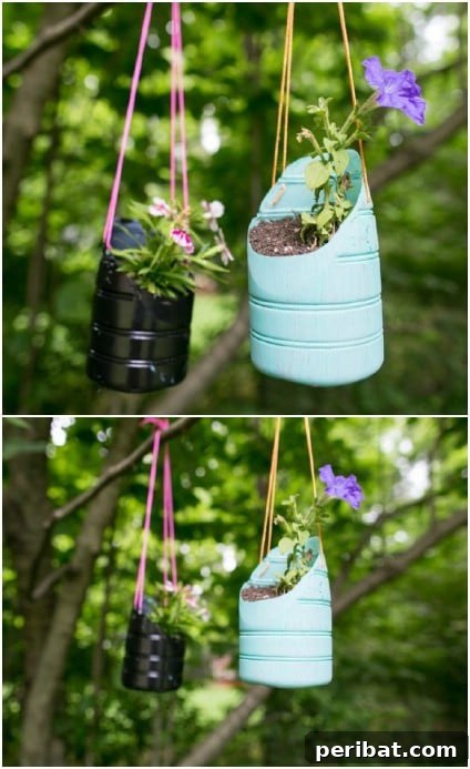 Upcycled Plastic Jug Planters