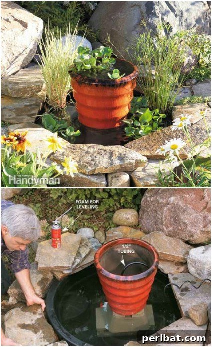 DIY Garden Pond With Fountain