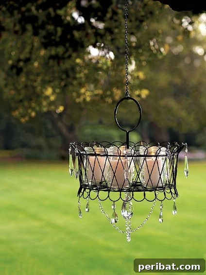 Simple DIY Outdoor Garden Chandelier