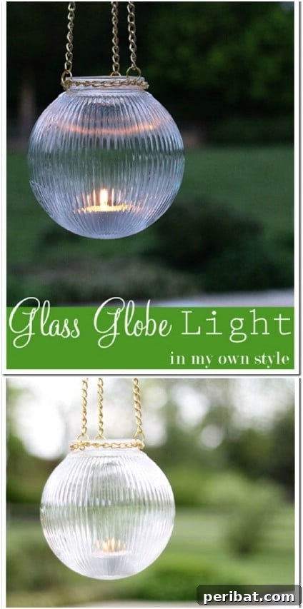 DIY Hanging Glass Garden Lights
