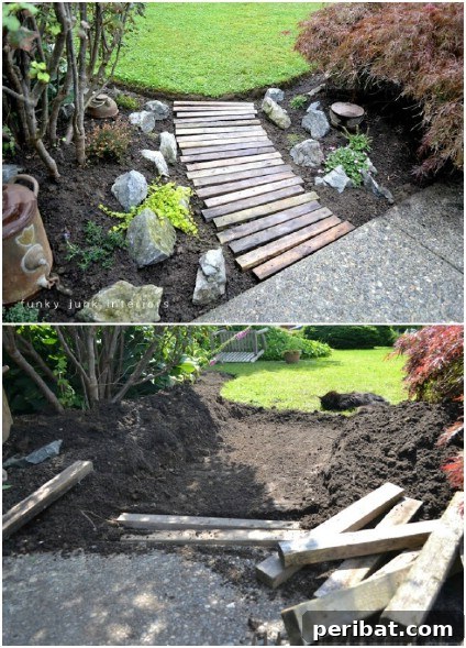 Upcycled Pallet Walkway