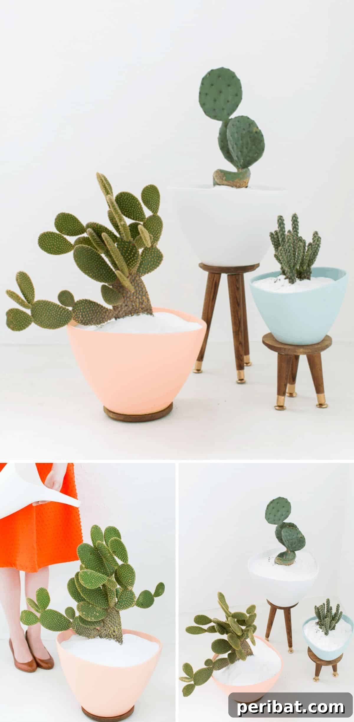 Unlock Your Garden's Potential: 12 Genius IKEA Hacks 8 DIY planter stands crafted from IKEA items, featuring ordinary ceramic or terracotta planters elevated on elegant wooden legs, achieving a chic mid-century modern aesthetic, perfect for protecting plants and adding style to any space.