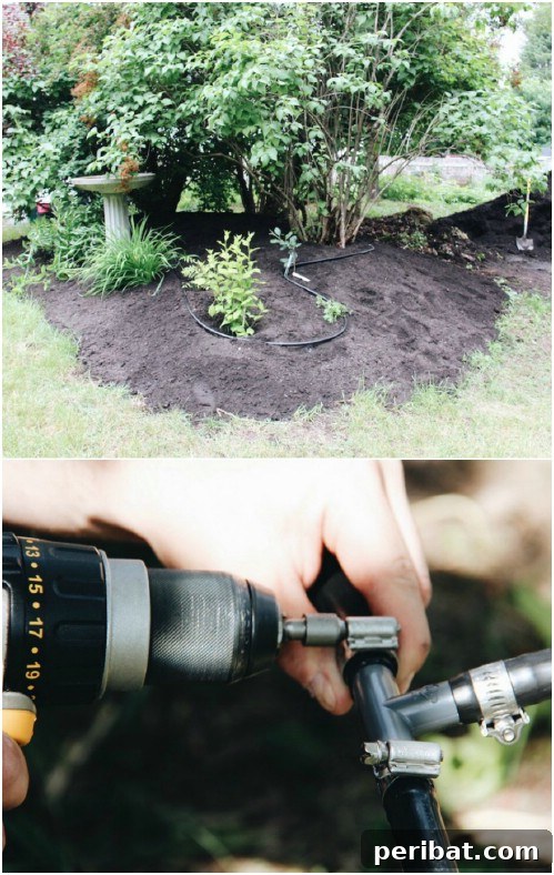 DIY Drip Line Irrigation System for Garden Rows