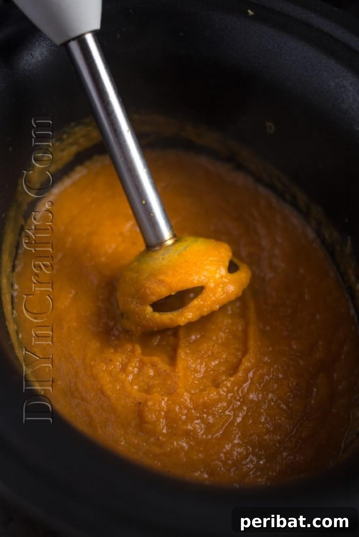 Set It and Forget It: Butternut Mac and Cheese in Your Slow Cooker 5 Blending the cooked butternut squash mixture into a smooth, creamy sauce