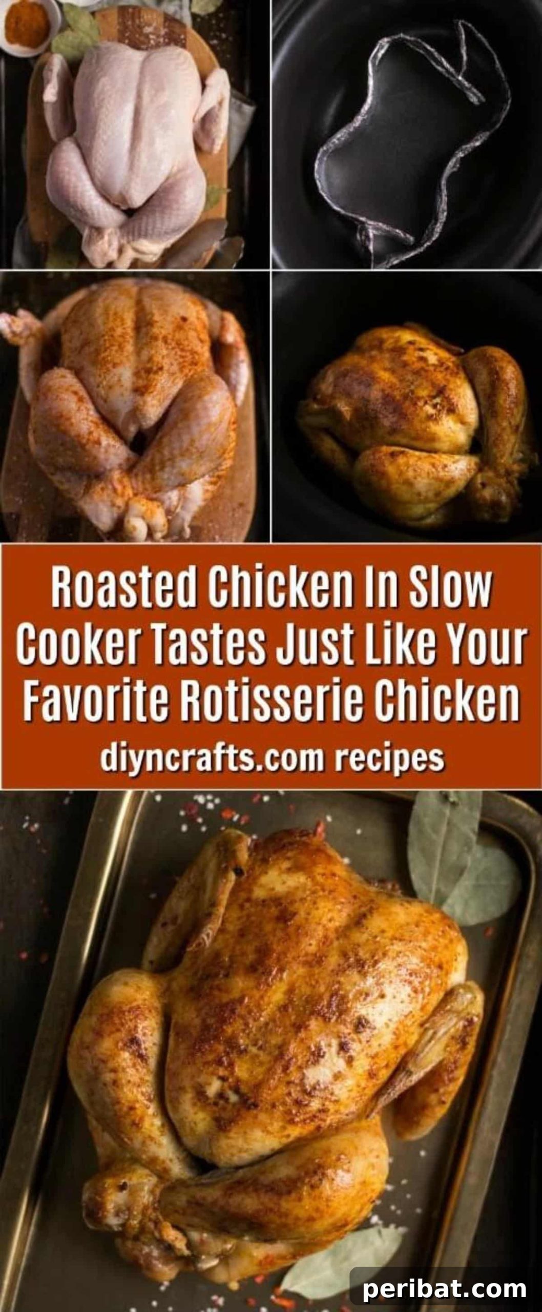 Roasted Chicken In Slow Cooker Tastes Just Like Your Favorite Rotisserie Chicken