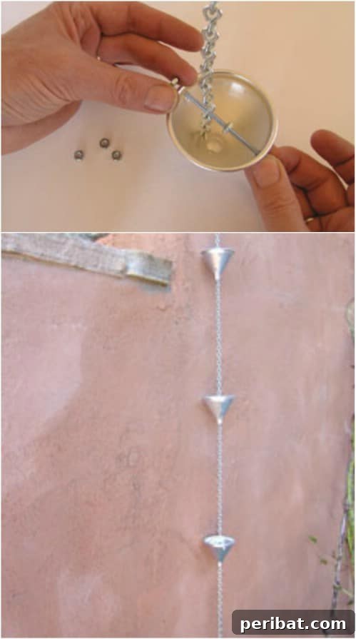15 Brilliant DIY Rain Chains: Turn Downspouts into Delightful Water Features 12 Rustic Repurposed Funnel Rain Chain