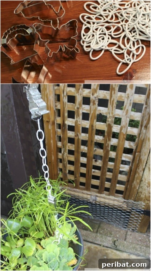 15 Brilliant DIY Rain Chains: Turn Downspouts into Delightful Water Features 6 Whimsical DIY Cookie Cutter Rain Chain