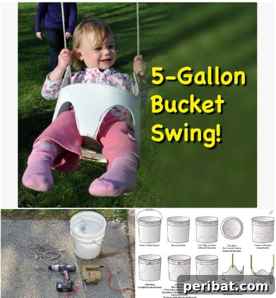 DIY Repurposed Bucket Swing