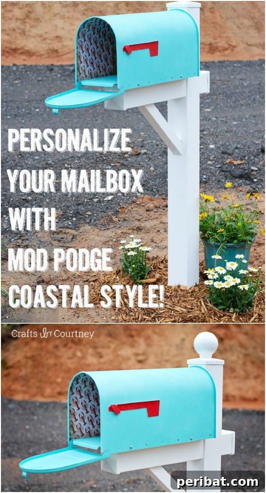 Refreshing DIY Coastal Themed Mailbox Makeover