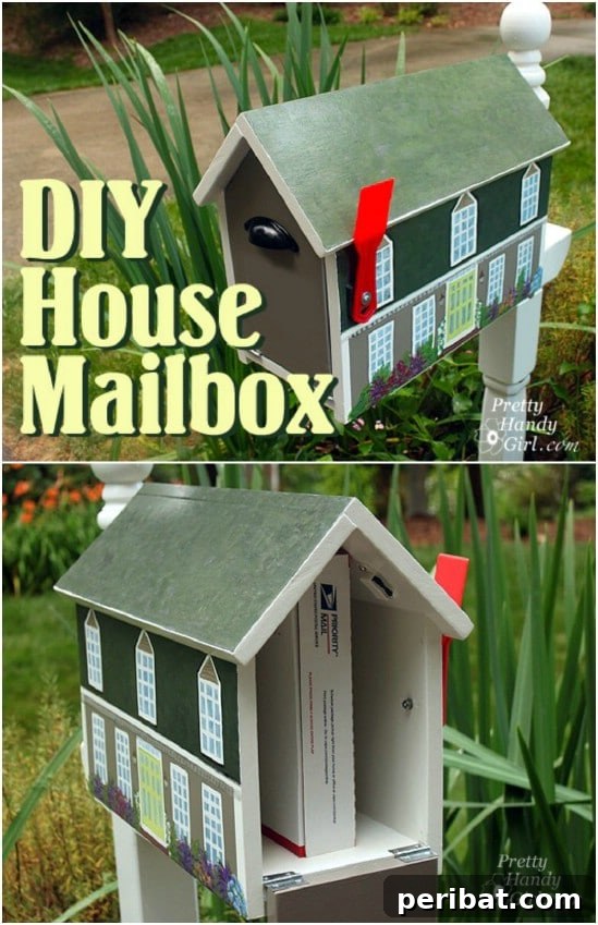 Whimsical DIY Painted House Mailbox