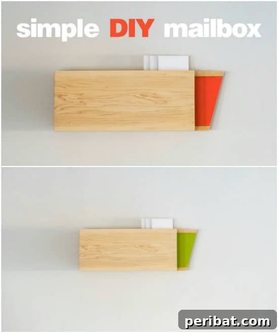 Compact Easy DIY Maple Wood Mailbox