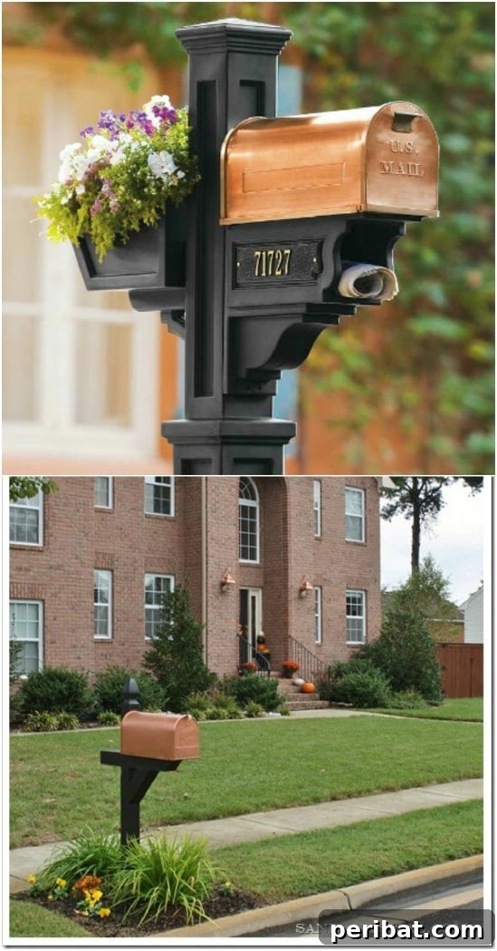 Elegant DIY Faux Copper Mailbox Makeover