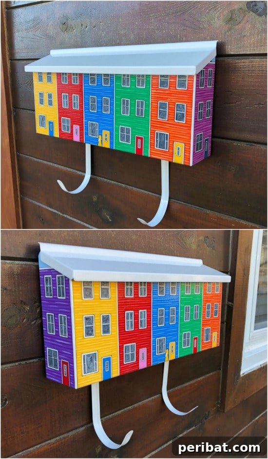 Vibrant Newfoundland Jellybean Painted Mailbox