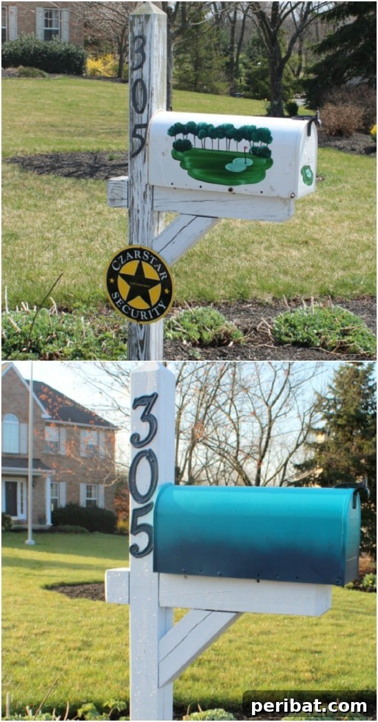 Stylish DIY Ombre Mailbox Design